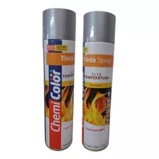 24 Tintas Chemicolor Alta Temperatura Alúminio 350ml