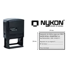 Sello Personalizado Automático Nykon 355 Incluye Texto