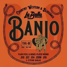 Encordado Banjo La Bella 5 Cuerdas Nickel Bluegrass Made Usa