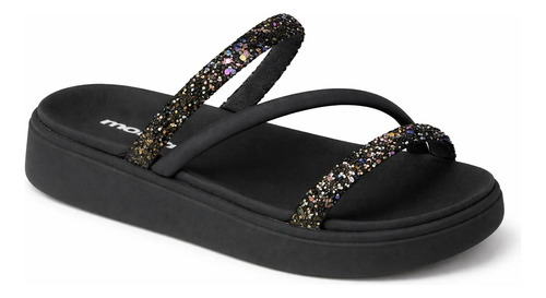 Sandália Feminina Brilho Strass Tendência Moda Original