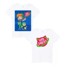 Kit Presente Infantil 2 Camiseta Gato Galactico Envio Rapido