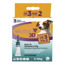 Anti Pulgas E Carrapatos Vectra 3d Cães Até 10kg