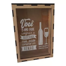 Quadro Porta Rolhas De Mdf E Acrílico Para Parede