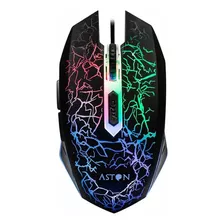 Mouse Gamer Com Fio Usb Led Rgb Design Ergonomico Para Jogos Cor Preto