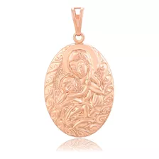 Dije Medalla Oro 18k Lam Virgen María Jesús Regalo Bonito