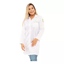 Jaleco Feminino Acinturado Oxford Barato Brinde Bordado