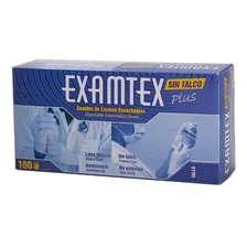 Guantes Examtex Desechables Talle L De Látex X 100 Unidades