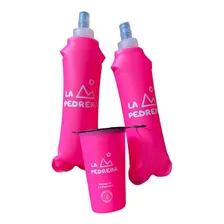 Kit Soft Flask Rosa 500ml Trail Running Botella De Agua 