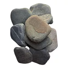 Piedras Río Gris Plana Grande Decorativa Macetas 5 Kg