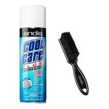 Combo Cool Care Spray Andis Plus 439g + Escovinha De Limpeza