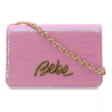 Cartera Crossbody Bebe Milly Sequined Rosa