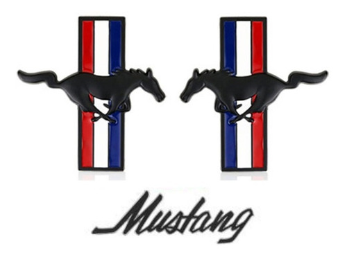 Mustang Emblemas Laterales Metlicos, Caballo 2 Piezas Foto 7