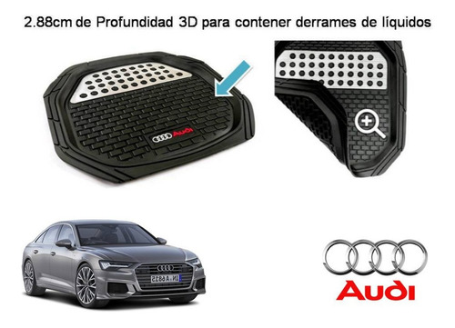 Tapetes 4 Piezas Charola 3d Logo Audi A6 R6 Rs6 2018 A 2023 Foto 4