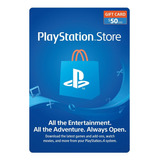 Psn Playstation Ps4 Store 50 Usd Codigo Digital Para Juegos