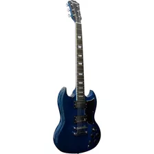 Guitarra Sg Thomaz Teg340 Azul Com Cabo