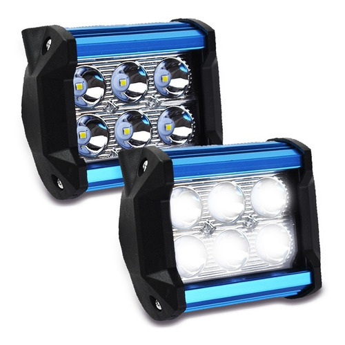 Par Faro 6 Hiper Led 4x2 Aux. Dually C/est Carcasa De Color  Foto 2