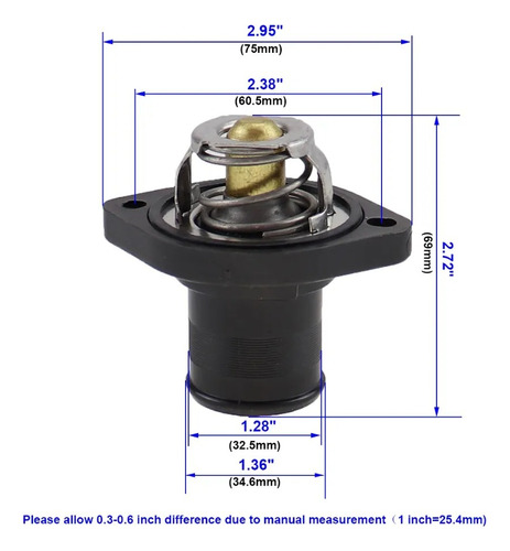 Termostato Peugeot 206 306 307 Citron C3 C4 Foto 3