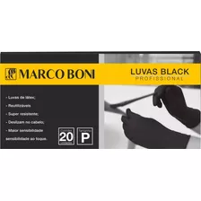 Caixa De Luvas Black Marco Boni Reutilizável C/ 20 Unidades