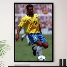 Quadro Futebol Romario 1994 Brasil Seleção A4 23x33cm