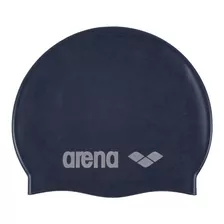 Touca De Natação Arena Classic Silicone Azul-marinho Com Design Lisa 