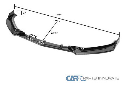 3pc Fit 2014-2018 Mazda 3 Glossy Black Front Bumper Lip  Oaa Foto 2