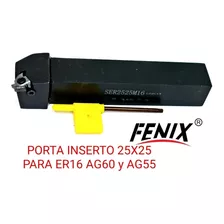 Porta Inserto 25x25 Para Er16 Ag60/ag55 + 1 Inserto