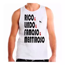 Kit 10 Camisetas Regata Lojista Atacado Brechó Frases Barato