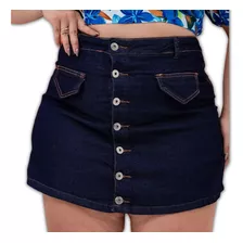 Short Saia Jeans Black Friday Plus Size De Gordinha Estreche