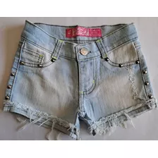 Short De Jean Nena Tachas Detalles Fluo Talle 4 