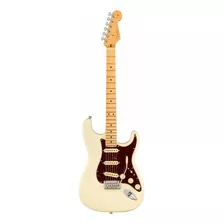 Guitarra Eléctrica Fender American Professional Ii Stratocaster De Aliso Olympic White Brillante Con Diapasón De Arce