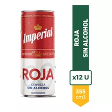 Cerveza Imperial Roja Sin Alcohol 0,0 Lata 355ml Pack X12