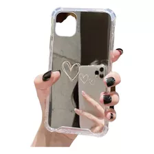 Forro De iPhone 12 Pro De Espejo De Corazónes