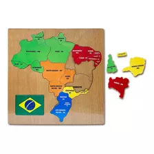 Quebra Cabeças Mapa Do Brasil Pedagógico Educativo Geografia