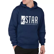 Sudadera Azul Gorro Hombre Star Lab Flash Laboratories