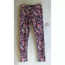 Pantalón Spy Xs Floreado 2% Elastano, Cataleya 