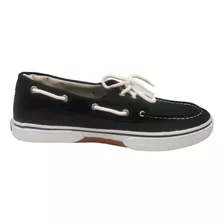 Tenis Sperry Bahama Negro Hombre Sts12324