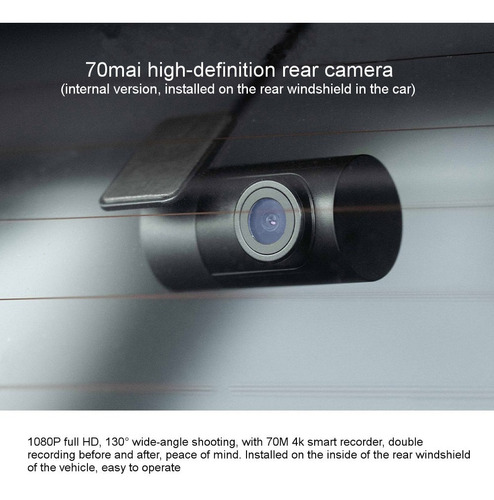 Xiaomi 70mai Plus Dash Cam A500s + Cmara Trasera Gps Y Adas Foto 2