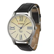 Reloj Casual Acero Cuarzo Marca O.t.sea Modelo 1007# Negro