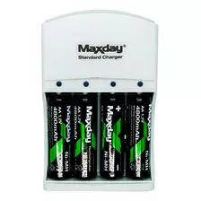 Cargador De Pilas X 4 Portatil Maxday