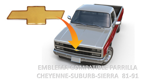 Emblema Compatible Parrilla Cheyenne-suburb-sierra 81 Al 91 Foto 4