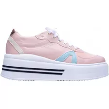 Tênis Feminino Branco Rosa Casual