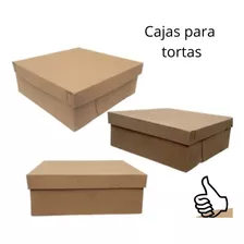 Cajas Para Torta Pack 50 Unidades 30x30 Y 40x40 Marron