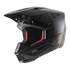 Capacete Alpinestars Sm5 Solid Black Brown Mx Cross Trilha