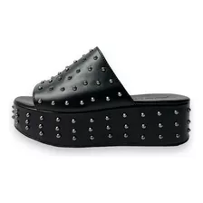 Sandália Tamanco Flat Plataforma Feminina Spikes