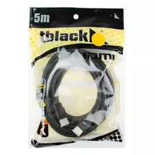 Cabo Hdmi 2.0 T Black Blindagem Dupla - 5 Metros