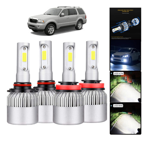 Kit De Focos Led 9005 H11 9145 Para Lincoln Aviator 03-2005