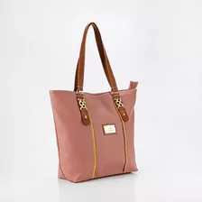 Bolsa Feminina Grande Estilosa Moda Trabalho Cor Rosa