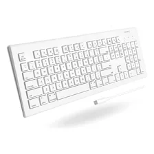 Teclado Macally Con Cable Para Mac Y Pc/blanco