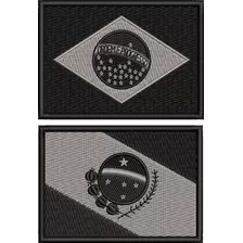 Kit 2pç Bandeira Do Brasil Paraná Negativo Moto Clube Ban192