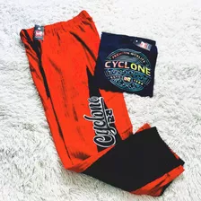 Kit Calça Cyclone Veludo Vermelho Com Preto + Camisa Algodão